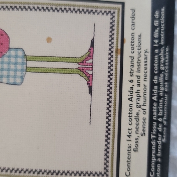 New Vintage Funny Quote Cross Stitch DIY kit - Picture 2 of 5
